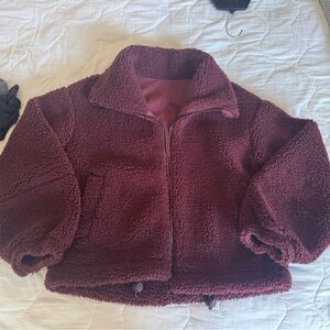 Lululemon Maroon Teddy Jacket